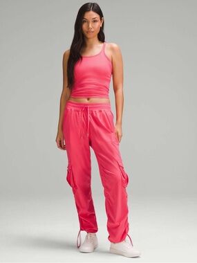 Lululemon Dance Studio Relaxed Fit Medium Rise Cargo Pant Glazed Pink Large NWT
